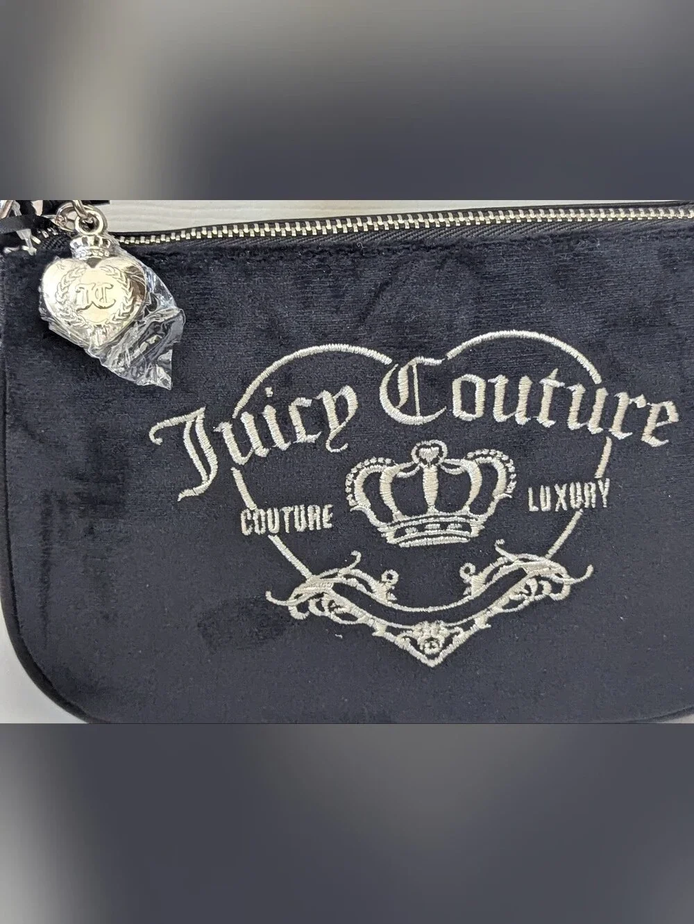 Juicy Couture Couture Girlie Royalty Convertible Wristlet in liquorice black